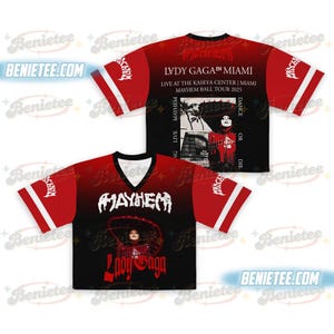 Lady Gaga Mayhem Ball Tour Croptop Football Jersey, Lady Gaga Shirt