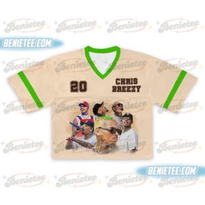 Personalized Chris Brown 2025 Crop top Football Jersey Full Mesh, Breezy Bowl XX Concert 2025