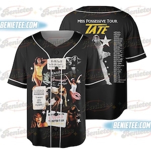 Tate McRae 2025 Concert Baseball Jersey, Miss Possessive Tour 2025 Tate McRae Jersey