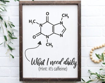 Caffeine svg | Coffee svg | Coffee cricut cut file | Caffeine molecular structure | Organic chemistry svg | Mom svg | Mom life svg. New mama