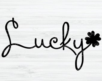 Lucky with a clover SVG | Clover SVG | St. Patrick's Day svg | Shamrock svg | Lucky shamrock svg | Clover leaf svg | St Patricks day | Irish
