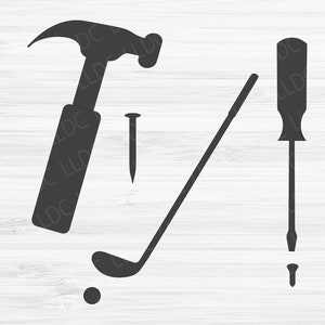 Tools SVG | Screwdriver svg | Hammer svg | Golf club svg | Nail svg | Screw svg | Golf ball svg | Fathers day svg | Carpenter svg | Mechanic