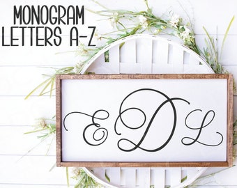 A-Z Alfabet svg | A-Z alfabet monogram svg | Cursief monogram svg | Initiële monogramletter svg | Fancy letters svg | Fany monogram |