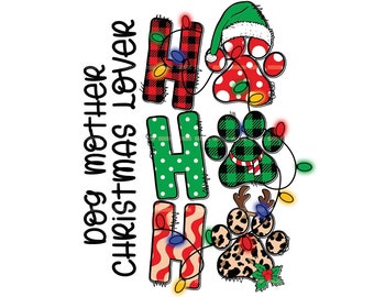Hundemutter Weihnachten Liebhaber png, Merry Woofmas png, Weihnachten Hund png, Weihnachten Hund Sublimation, Weihnachtsmann Pfoten png, ho ho ho png, Fell mama