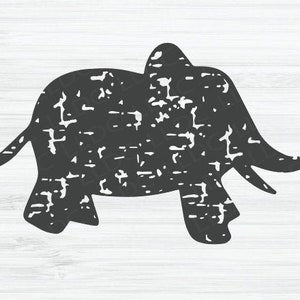 Elephant svg | Distressed elephant | Grunge elephant svg | Grunge svg | Zoo svg file | Animal svg | Zoo animal svg, Elephant silhouette svg
