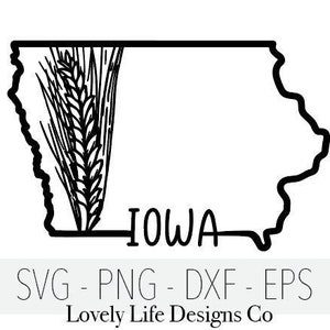 Iowa outline SVG. Iowa corn svg. Iowa vector file. Iowa Digital File. Iowa State svg. Iowa shape. IA silhouette, IA cut file dxf, eps, png