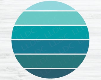 Circle SVG File | Colorful circle svg | Retro svg, Retro circle svg, Colorful svg, Striped svg, Blue circle svg, Ombre svg, Ombre circle svg