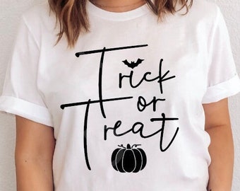 Trick or treat svg, trick or treating png, October 31st, Halloween svg, Halloween shirt svg, Halloween decor svg, Pumpkin svg, Bat svg, png.