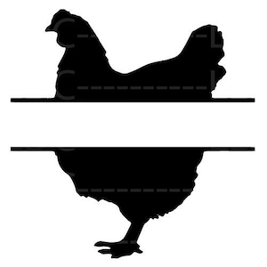 Chicken svg png dxf jpg, Split chicken svg, Barnyard animals, Split monogram svg, name frame svg, Hen svg, crazy chicken lady, Hen clipart