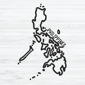Philippines outline SVG, Philippines Vector File, Philippinas design, Country svg, Philippines shape svg, Philippines silhouette svg, PH svg