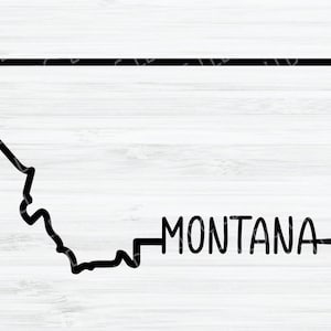 Montana outline svg png. Montana Vector File. Montana design. Montana Digital File. Montana State svg. Montana shape MT silhouette. MN Cut