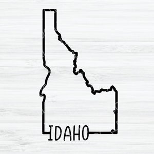 Idaho outline SVG. Idaho Vector File. Idaho design. Idaho state Digital File. Idaho State svg. Idaho shape. ID silhouette svg. ID cut file.