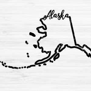 Alaska Outline SVG File. Alaska Cursive Vector File. Alaska PNG design. Alaska state Digital File. Alaska State svg. Alaska shape. AK. png.