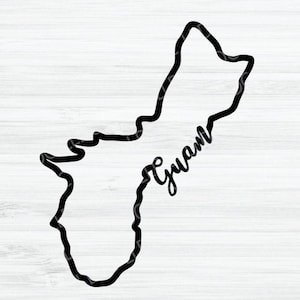 Guam outline SVG | Guam Cursive Vector File | Guam svg | Guam state Digital File | Guam territory svg | Guam Shape, GU svg, Guam outline svg