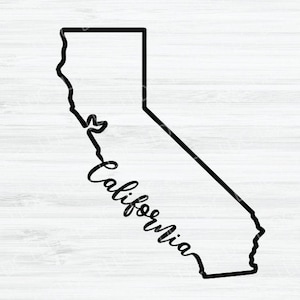 California Outline SVG File. California PNG. California Cursive Vector File. Cali design. California Digital File. State Downloadable File.
