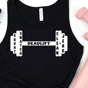 Lifting Svg File | Weightlifting svg | Barbell Svg | Lifting svg | Squats svg | Deadlift svg | Cleans svg. Gym svg. Barbell cut file