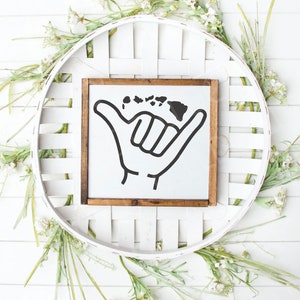 Hang loose hand with Hawaiian Islands SVG file. Hawaiian hang loose svg. Shaka hand Hawaii SVG. Beach SVG. Vacation svg. Aloha svg. Hawaii.