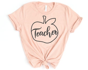 Teacher svg, Teacher in apple svg, School clip art, Back to school, Teach love inspire, Love teaching svg, Teacher shirt svg, Apple outline