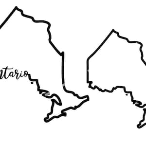 Ontario Umriss SVG, Ontario Vektor, kursives Design von Ontario, Land svg, Ontario Kanada svg, Silhouette, kanadisches svg, Ontario Kanada png