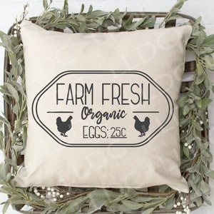 Farm fresh eggs svg | Farmhouse svg | Organic eggs sign svg | Animal svg | Farm svg | Hen svg | CHicken svg | Farm girl svg | Farm Life svg.