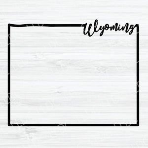 Wyoming schets SVG. Wyoming Cursive svg. Wyoming vector bestand. Wyoming staat Digitaal Bestand. Wyoming Staat svg. Wyoming vorm. WY svg gesneden bestand