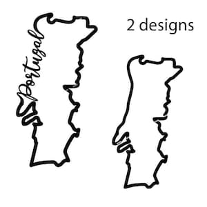 Portugal overzicht SVG | Portugal cursief vectorbestand | Portugal-ontwerp | Land-svg | Portugese vorm svg, Portugal silhouet svg, stencil