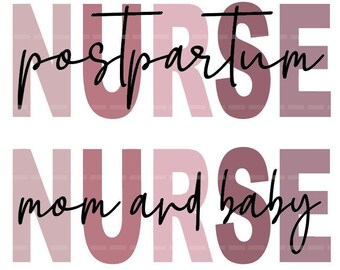 Postpartum Krankenschwester svg png jpg dxf, Mama und Baby Krankenschwester SVG, Krankenschwester Leben SVG, Mutter Baby RN svg, Pädiatrische svg, Stillsvg, Umstandssvg