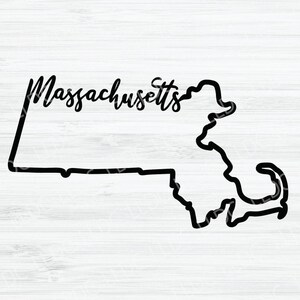 Massachusetts outline SVG. Massachusetts Cursive Vector File. Massachusetts design. Massachusetts state svg. Massachusetts svg. Mass shape.