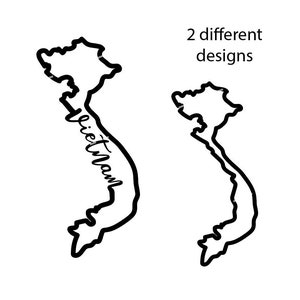 Vietnam outline SVG, Vietnam png, Vietnam design, Country svg, Vietnam shape svg, Vietnam silhouette svg, Vietnam stencil svg,Vietnamese svg