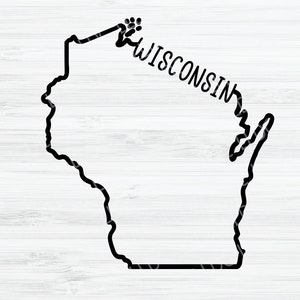 Wisconsin outline SVG. Wisconsin svg. Wisconsin vector file. Wisconsin state Digital File. Wisconsin State svg. Wisconsin shape. WI design.