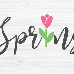 Tulpan SVG | Blommor SVG | Vårsvg | Vårdesign | Tulpan Cricut-fil | Blomclipart | Söt blommasvg | Hej vårsvg | Cricut