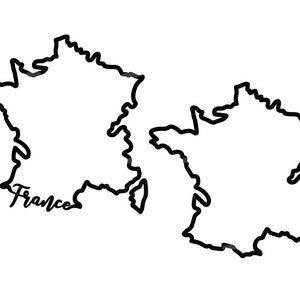 France Outline SVG PNG, France Cursive Vector File, Frankreich Design, Country svg, Französische Silhouette svg, Frankreich Silhouette svg, Französische Schablone png.