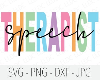 Speech therapist svg png jpg dxf, Speech therapy svg, Speech language teacher sublimation png, speech languange pathologist svg, SLP svg.