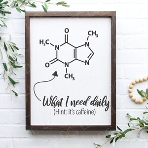 Caffeine Svg | Coffee Svg | Coffee Cricut Cut File | Caffeine Molecular ...