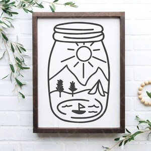 Mason jar SVG, Campsite svg, Camp svg, Adventure svg, Outdoors svg, Nature svg, Happy camper svg, Camp life svg, Nature scenery svg, Camping