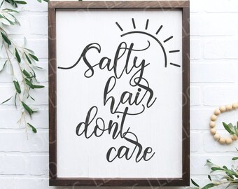 Salty hair don't care svg | Beach svg | Salty svg | Wave svg | Ocean svg | Beach day svg | Salty hair svg | Vacation svg | Holiday svg |