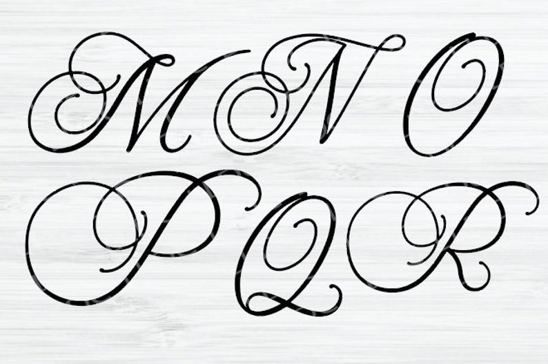 Download A-Z Alphabet svg A-Z alphabet monogram svg Cursive | Etsy