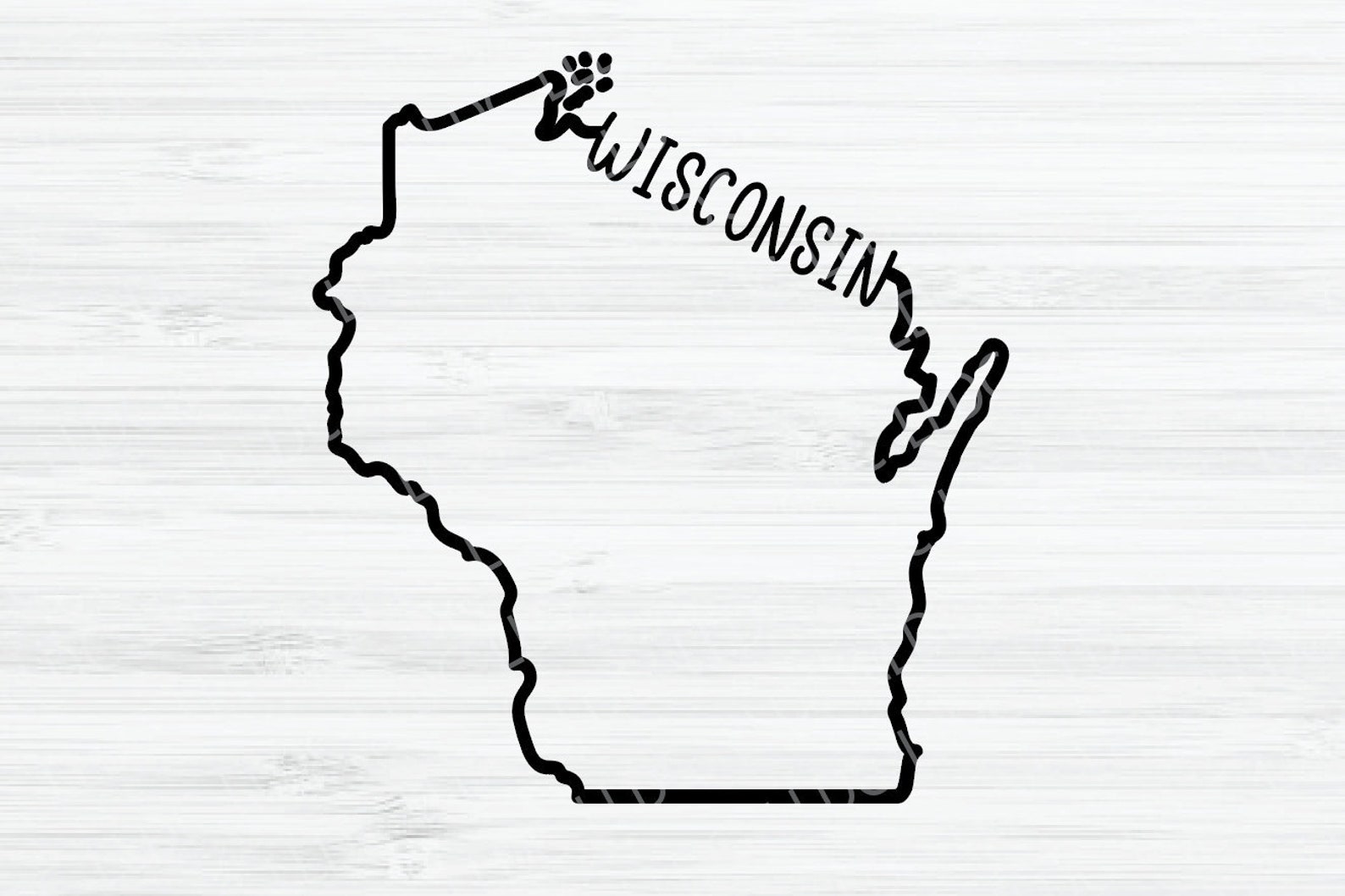 Wisconsin Outline SVG. Wisconsin Svg. Wisconsin Vector File. Wisconsin ...