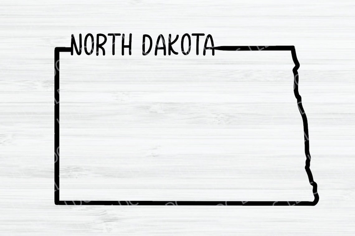 North Dakota Outline SVG. North Dakota Svg. North (Instant Download) Etsy
