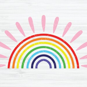 Rainbow SVG | Weather SVG | Colorful rainbow svg | Spring svg | Striped svg | Vinyl cut file | Rainbow baby svg | Rainbow clip art |