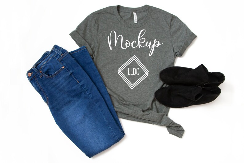 Download Blank Shirt Grey Shirt Outfit Mockup 3001 Deep Heather Grey T Shirt Mockup Jpg Flat Lay Mockup 3001 Cvc Bella And Canvas Shirt Mockup Color Art Collectibles Vadel Com