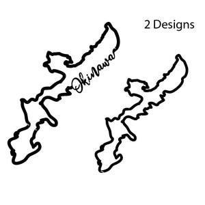 Okinawa Japan hoofdeiland overzicht SVG PNG, Japan vectorbestand, Okinawa ontwerp, land svg, Japanse vorm svg, Japans silhouet svg.