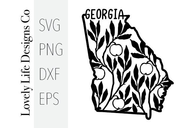 Georgia Outline Svg. Georgia Peaches Svg. Georgia Vector File. Georgia ...