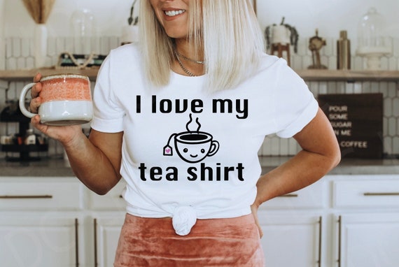 I love my tea shirt SVG PNG | Tea cup svg file | Love tea file | Tea time Download | Cute smiling tea cup | Drink Tea Shirt Svg | Tea Party