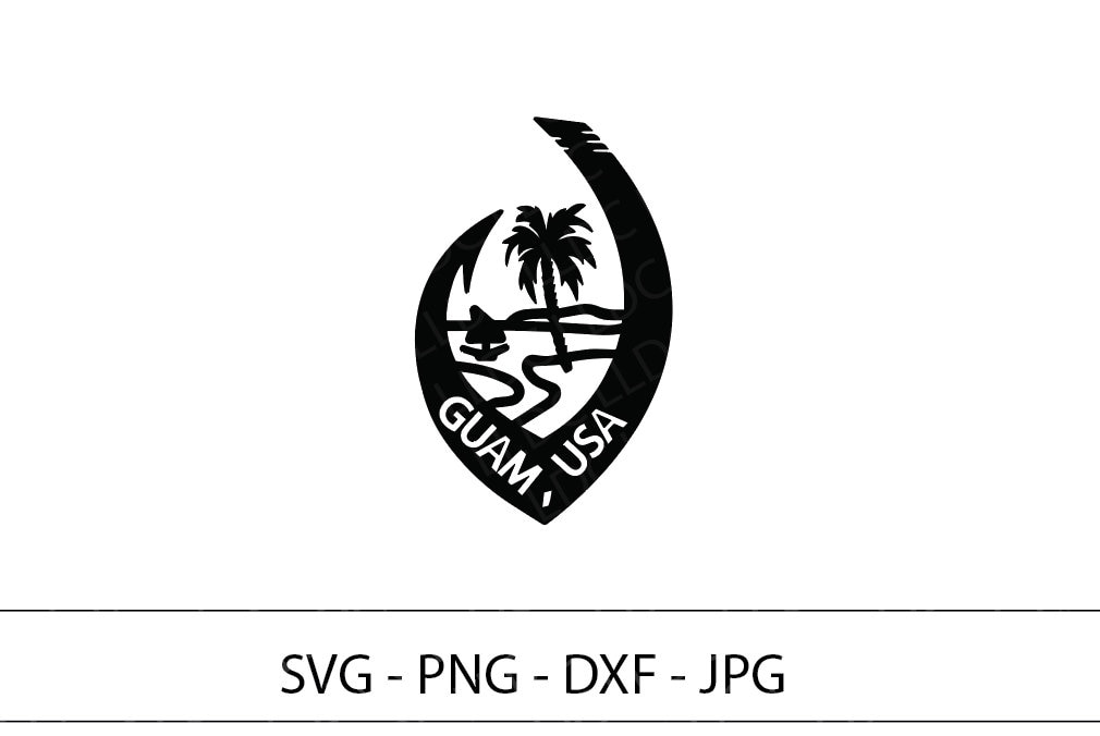 Guam SVG | Guam Seal Svg | Guam Vector File | Guam Hook Svg | Guam