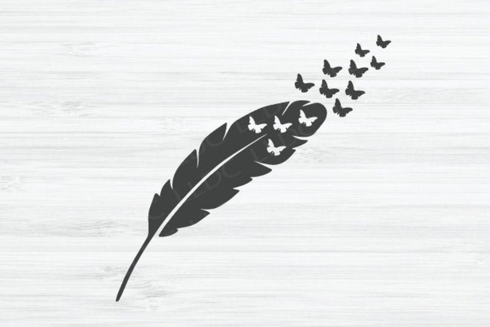 Schmetterlinge aus Feder Svg Schmetterling Silhouette Svg Etsy