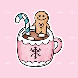 Printable Pink Christmas Digital Sticker Bundle, Digital PNG Stickers ...