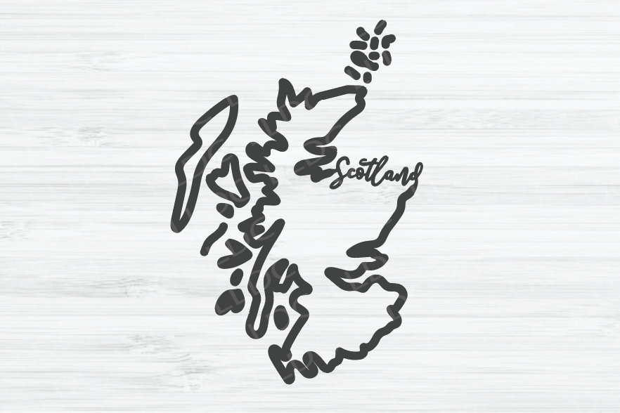 Download Scotland Outline Svg Scotland Cursive Vector File Scotland Etsy