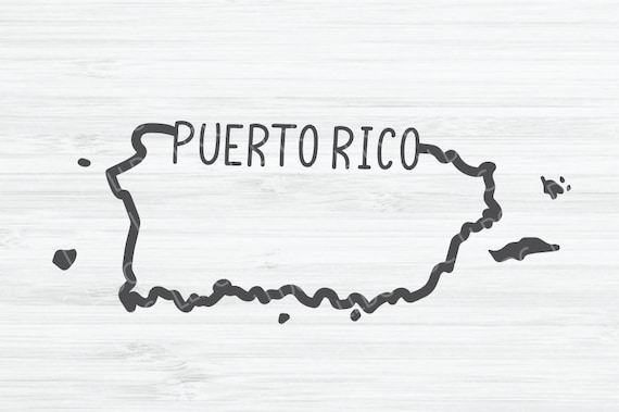 Puerto Rico Outline Png Puerto Rico Vector Puerto Rico Png Etsy