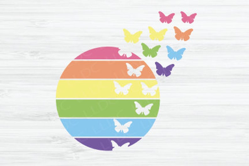 Free Free 268 Butterfly Rainbow Svg SVG PNG EPS DXF File